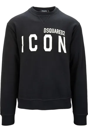 Dsquared2 Bluzy, Mężczyzna, Czarny, S, Męski Sweter z nadrukiem 