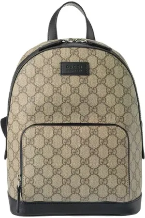 Gucci Pre-owned, unisex, Beżowy, ONE SIZE, Pre-owned Canvas backpacks