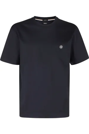 HUGO BOSS Koszulki, Mężczyzna, Niebieski, XL, Granatowy T-shirt z okrągłym dekoltem