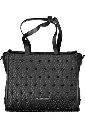 Valentino by Mario Valentino Torebki, Kobieta, Czarny, ONE SIZE, Poliester, Czarna Damska Torebka z Zdejmowanym Paskiem