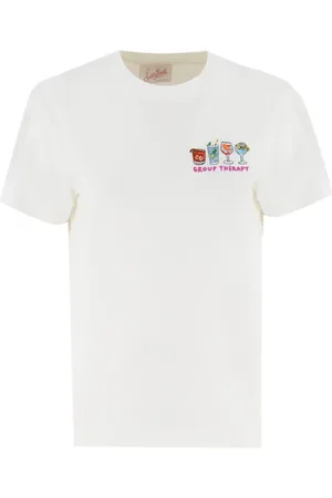 MC2 SAINT BARTH Koszulki, Kobieta, Biały, M, Z haftem Crew Neck T-shirt