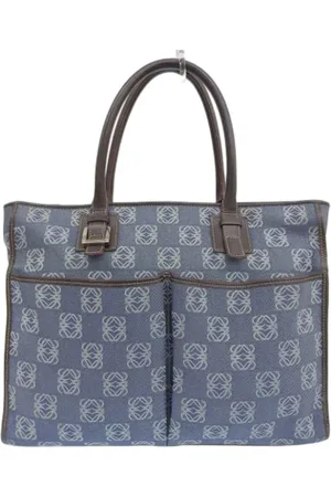Loewe Pre-owned, Kobieta, Niebieski, ONE SIZE, Skóra, Pre-owned Canvas handbags