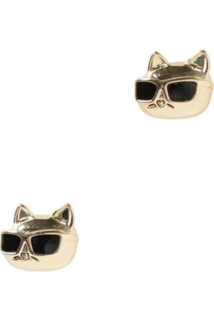 Karl Lagerfeld Akcesoria, Kobieta, Żółty, ONE SIZE, Kot Okulary Słoneczne Kolczyki