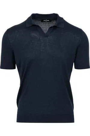 Gran Sasso Swetry, Mężczyzna, Niebieski, 3XL, Jedwabisty Niebieski T-shirt i Polo Kolekcja