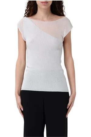 Paloma Wool Koszulki, Kobieta, Biały, M, Czarny Top z Kwadratowym Dekoltem