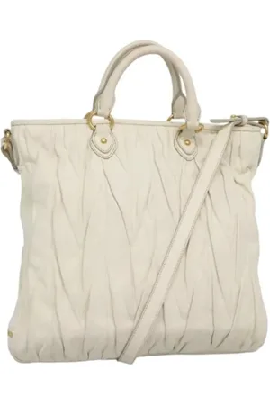 Miu Miu Pre-owned, Kobieta, Biały, ONE SIZE, Skóra, Pre-owned Skórzane torebki