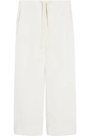 Max Mara Spodnie, Kobieta, Biały, S, Bawełniane Spodnie Jogger z Poplinu