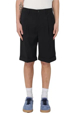 BARENA Szorty, Mężczyzna, Czarny, M, Czarne Spodnie Slim-Fit z Kieszeniami