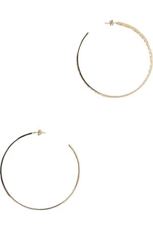 Elisabetta Franchi Akcesoria, Kobieta, Żółty, ONE SIZE, Złote Kolczyki Hoop