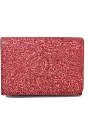 CHANEL Pre-owned, Kobieta, Czerwony, ONE SIZE, Skóra, Pre-owned skórzane portfele