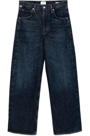 Citizens of Humanity Jeansy, Kobieta, Niebieski, W27, Denim, Indigo Baggy Jeansy z Zapinaniem na Guziki