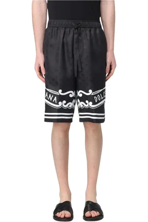 Dolce & Gabbana Szorty, Mężczyzna, Czarny, XL, Stylowe czarne szorty z jedwabiu