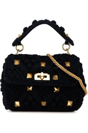 VALENTINO Pre-owned, Kobieta, Niebieski, ONE SIZE, Len, Pre-owned Fabric handbags