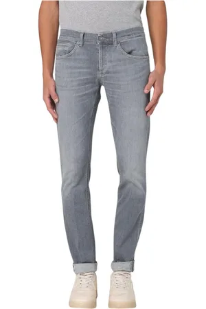 Dondup Jeansy, Mężczyzna, Szary, W31, Szare Casual Slim Fit Jeansy