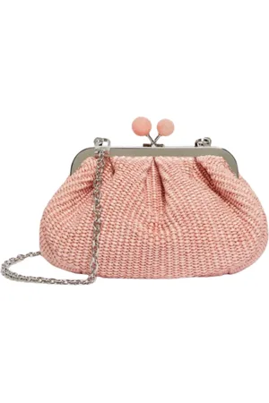 Max Mara Torebki, Kobieta, Różowy, ONE SIZE, Mała torba Pasticcino w stylu Rafia