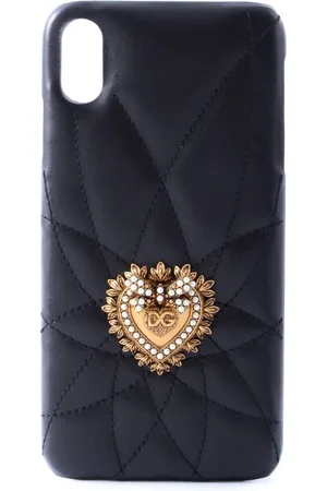 Dolce & Gabbana Akcesoria, Kobieta, Czarny, ONE SIZE, Etui na i Phone