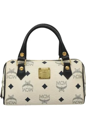 MCM Pre-owned, Kobieta, Biały, ONE SIZE, Skóra, Pre-owned Skórzane torebki