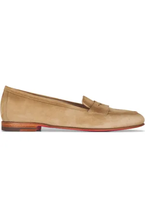 santoni Buty, Kobieta, Beżowy, 40 EU, Zamsz, Beżowe Mokasynyy z Dzianiny