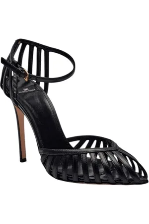 Elisabetta Franchi Buty, Kobieta, Czarny, 38 EU, Czarne Szpilki Sandał Paski