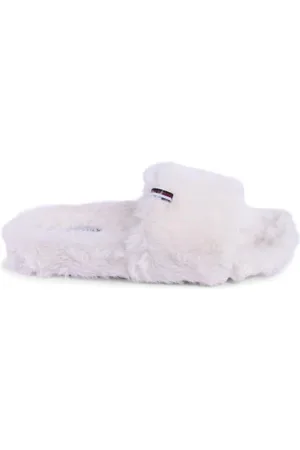 Tommy Hilfiger Buty, Kobieta, Biały, 39 1/2 EU, Białe Puchate Kapcie