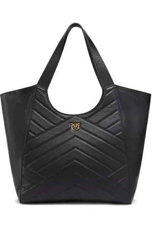 Pinko Torebki, Kobieta, Czarny, ONE SIZE, Skórzana Torba na Ramię w Różu