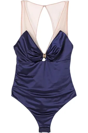 Elisabetta Franchi Koszulki, Mężczyzna, Niebieski, L, Niebieski Body z klejnotem