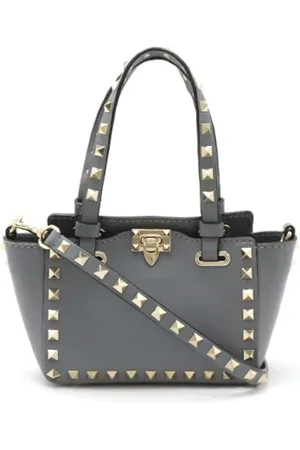 VALENTINO Pre-owned, Kobieta, Szary, ONE SIZE, Skóra, Pre-owned Skórzane torebki