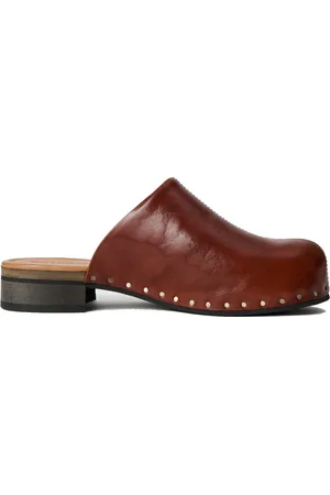 OUR LEGACY Buty, Kobieta, brązowy, 39 EU, Skórzane Chodaki Sandały z Podeszwą Vibram