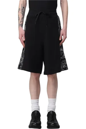 VERSACE Szorty, Mężczyzna, Czarny, M, Stylowe czarne bawełniane szorty