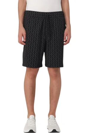 Armani Exchange Szorty, Mężczyzna, Czarny, M, Logo Print Męskie Szorty