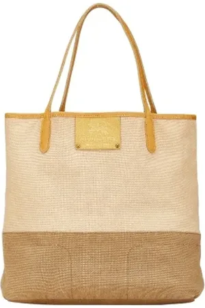 Burberry Pre-owned, Kobieta, Beżowy, ONE SIZE, Skóra, Pre-owned Canvas totes