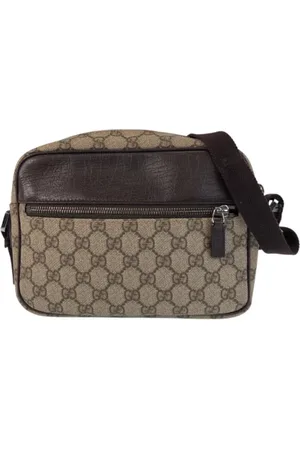 Gucci Pre-owned, Kobieta, Beżowy, ONE SIZE, Skóra, Pre-owned Canvas crossbody-bags