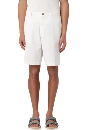 Brunello Cucinelli Szorty, Mężczyzna, Biały, 3XL, Klasyczne Czarne Szorty Casual