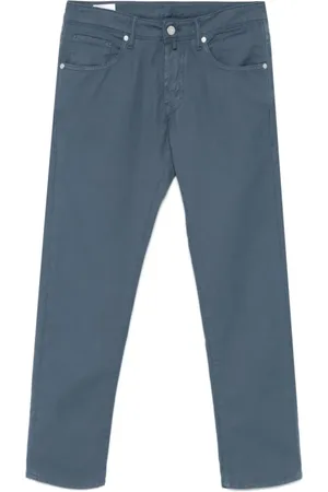Incotex Spodnie, Mężczyzna, Niebieski, W34, Jeansyy Slim Fit z naszywką