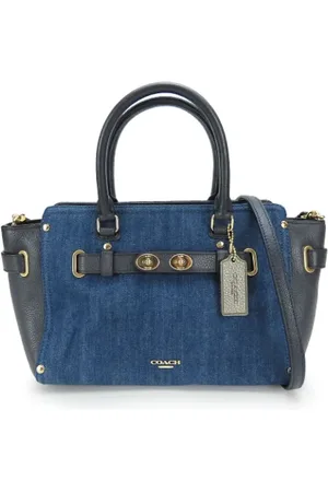 Coach Pre-owned, Kobieta, Niebieski, ONE SIZE, Skóra, Pre-owned Canvas handbags