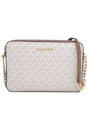 Michael Kors Torebki, Kobieta, Biały, ONE SIZE, Torba crossbody z logo marki