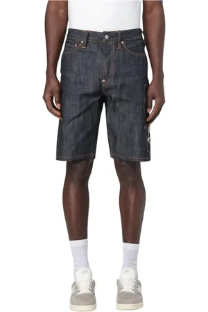 Evisu Szorty, Mężczyzna, Niebieski, W29, Denim, Nowoczesne Denimowe Szorty