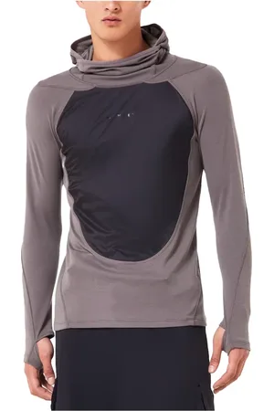 Oakley Koszulki, Mężczyzna, Szary, M, Wełna, Flex Baselayer Granite Grey Zaawansowana Warstwa Outdoorowa