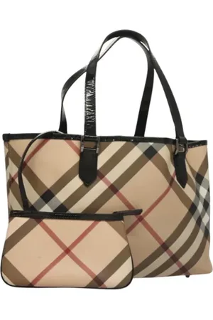 Burberry Pre-owned, Kobieta, Beżowy, ONE SIZE, Skóra, Pre-owned Skórzane torebki