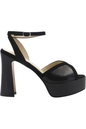 ANNA F. Buty, Kobieta, Czarny, 39 EU, Zamsz, Sandały z skóry i zamszu