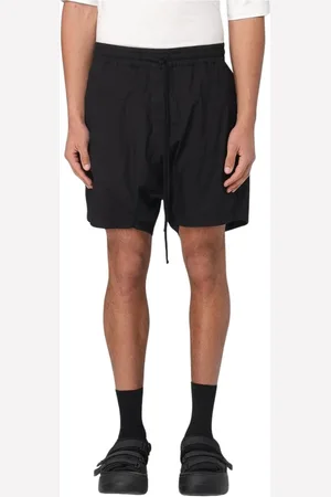THOM KROM Szorty, Mężczyzna, Czarny, M, Len, Casual Czarne Szorty