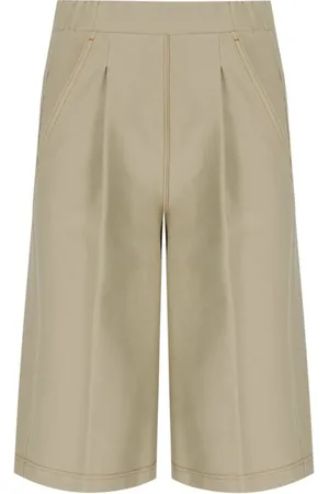 Max Mara Szorty, Kobieta, Beżowy, S, Denim, Szorty Bermuda w Efekcie Denimu w Piaskowych Odcieniach