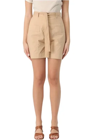Liu Jo Szorty, Kobieta, Beżowy, XS, Fuchsia High Waisted Bermuda Shorts with Belt