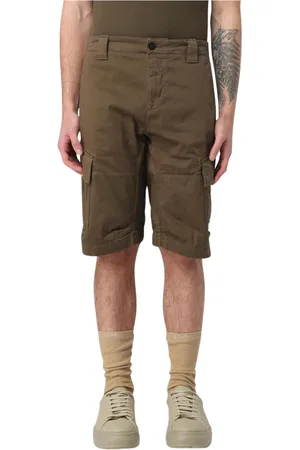 C.P. Company Szorty, Mężczyzna, Zielony, XL, Khaki Cargo Shorts z Kieszeniami