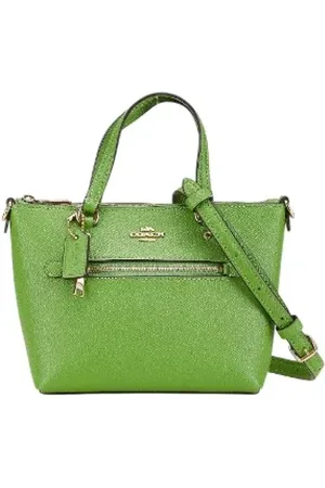 Coach Pre-owned, Kobieta, Zielony, ONE SIZE, Skóra, Pre-owned Skórzane torebki