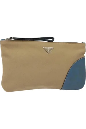 Prada Pre-owned, Kobieta, Beżowy, ONE SIZE, Skóra, Pre-owned Canvas clutches