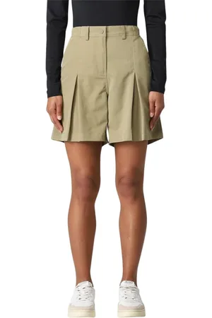 K-Way Szorty, Kobieta, Beżowy, S, Beżowe Plisowane Casual Shorts