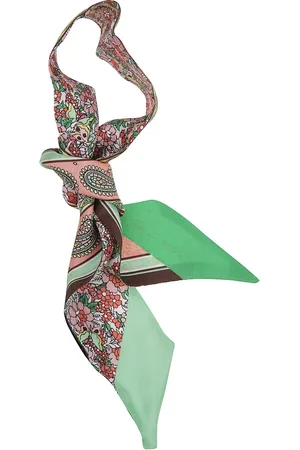 Etro Akcesoria, Kobieta, Wielobarwność, ONE SIZE, Jedwabny Szal Paisley