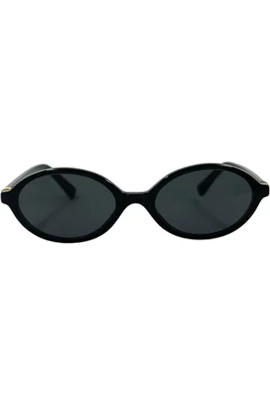Miu Miu Akcesoria, unisex, Czarny, ONE SIZE, Eleganckie okulary przeciwsłoneczne o owalnej oprawie z lustrzanymi szkłami