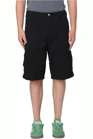 Carhartt Szorty, Mężczyzna, Czarny, W34, Czarne Szorty Cargo Z Wieloma Kieszeniami